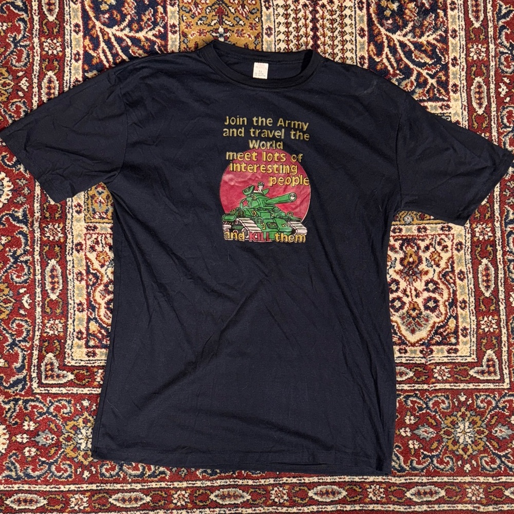 Casa Blanca Anti War Vintage Style T Shirt Size Large Skate